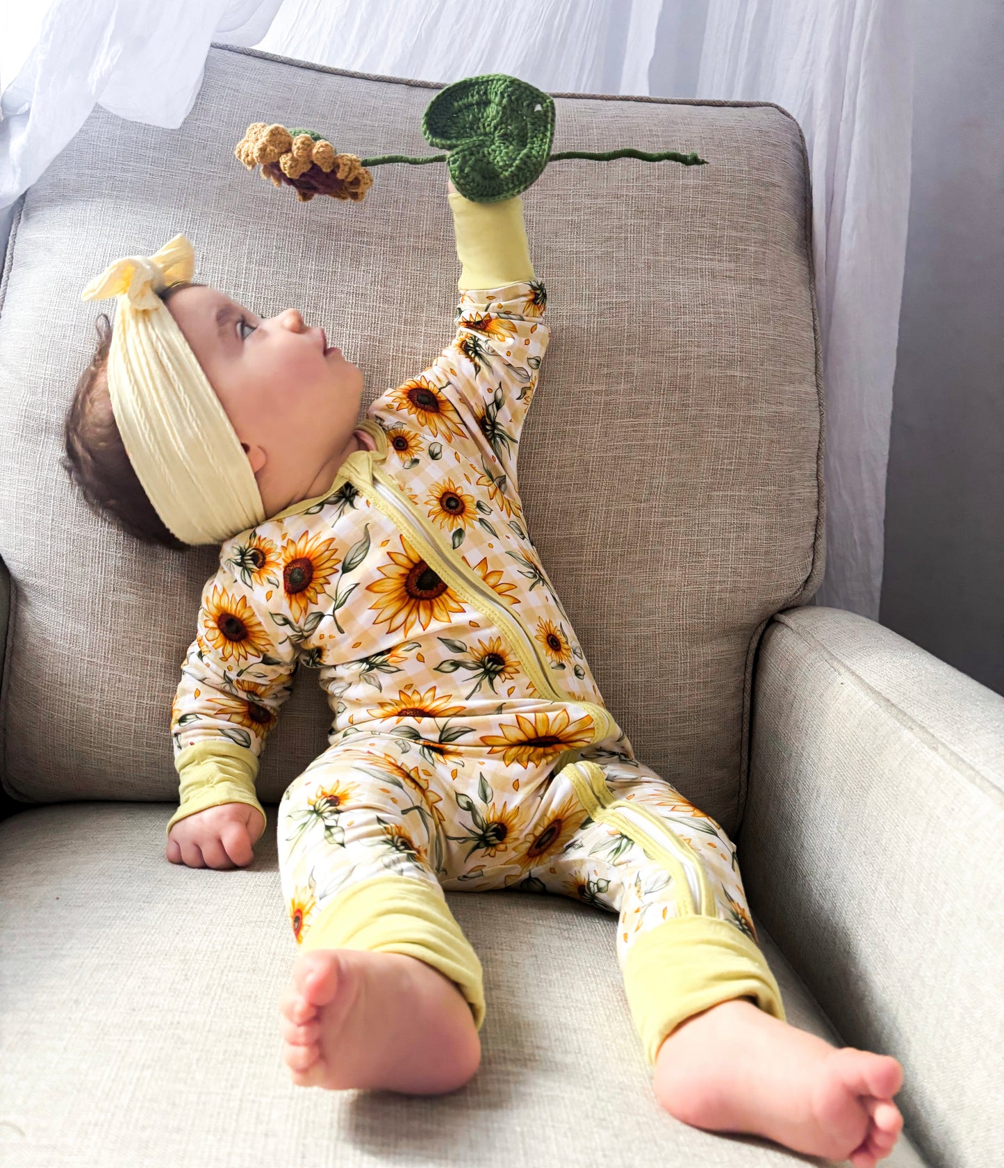 Gingham Sunflower