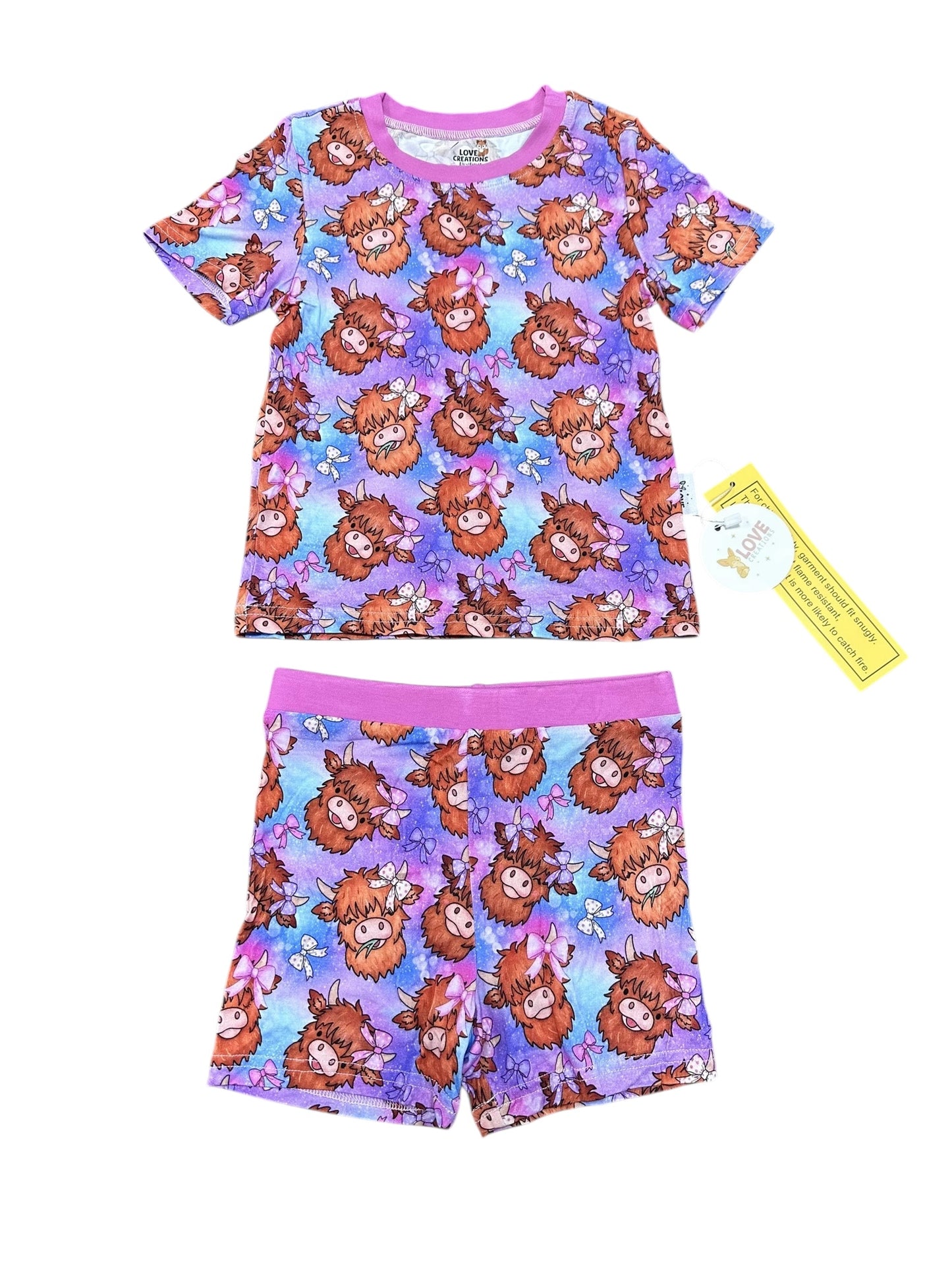 Pink cow 2 piece set