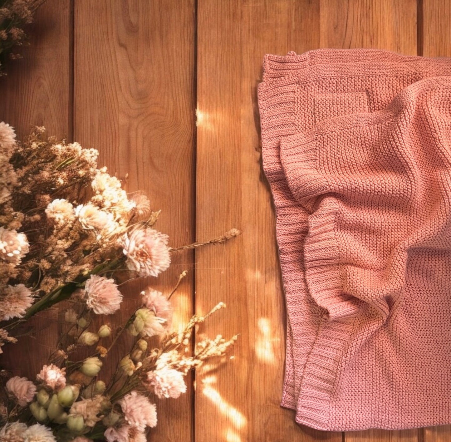 Knitted keepsake blanket