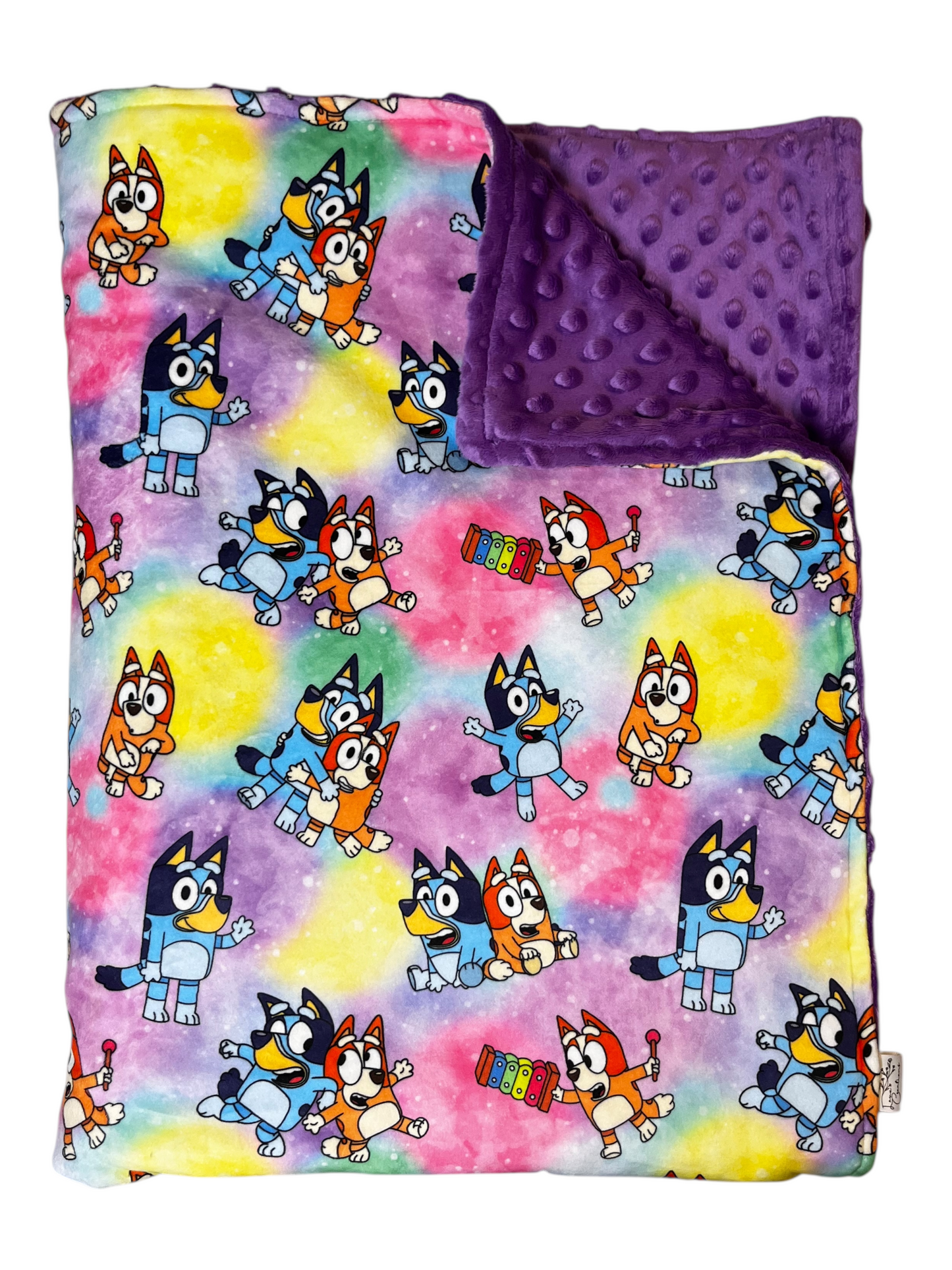 Colourful dog cot blanket