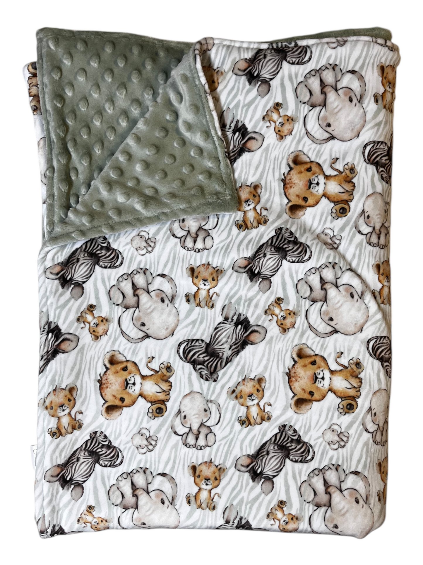 Zebra safari cot blanket