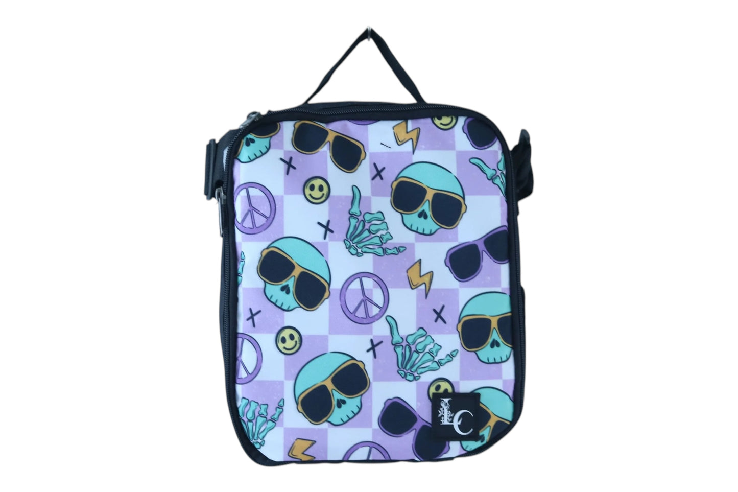 Purple glasses lunch bag