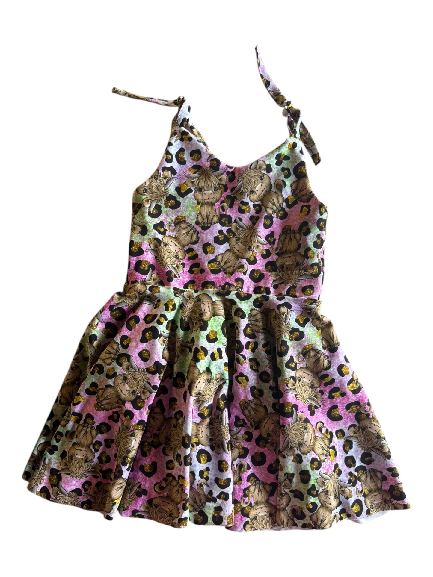 Leopard print cow size 4