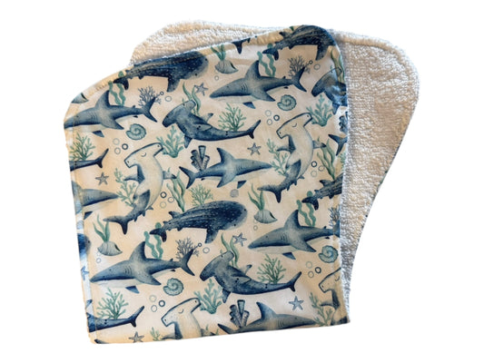Deep Blue burp cloth