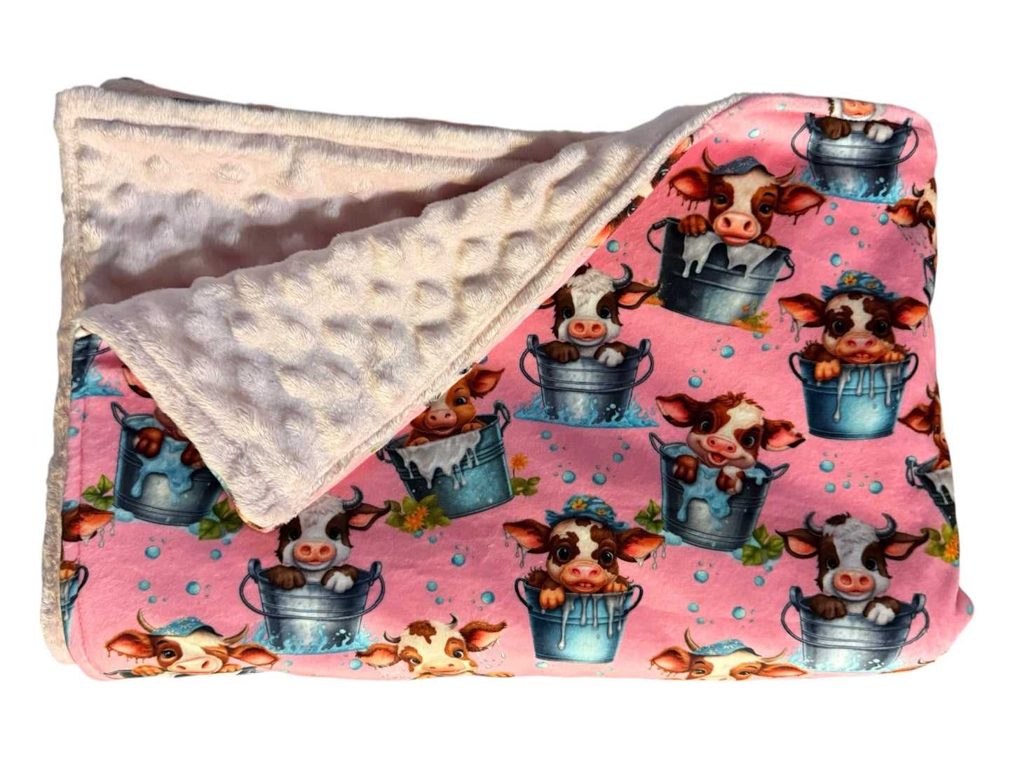 Pink bucket cow