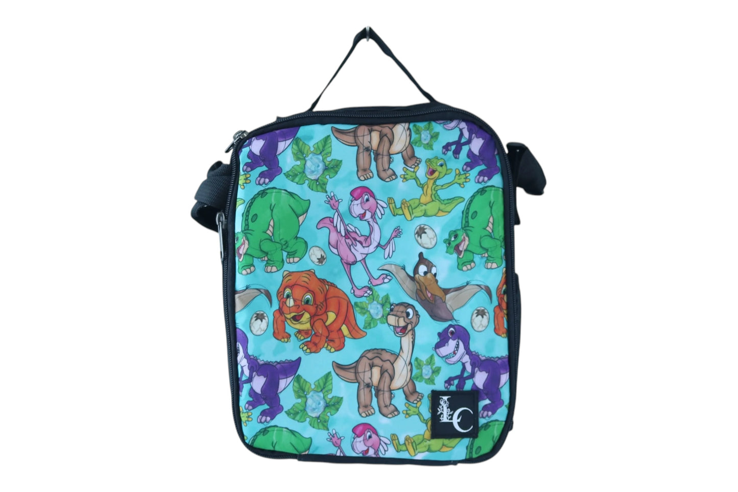 Green Dino lunch bag