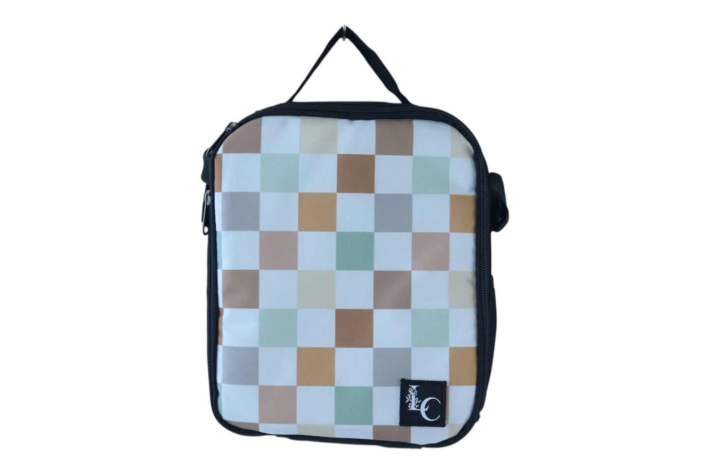 Checkered lunch bag