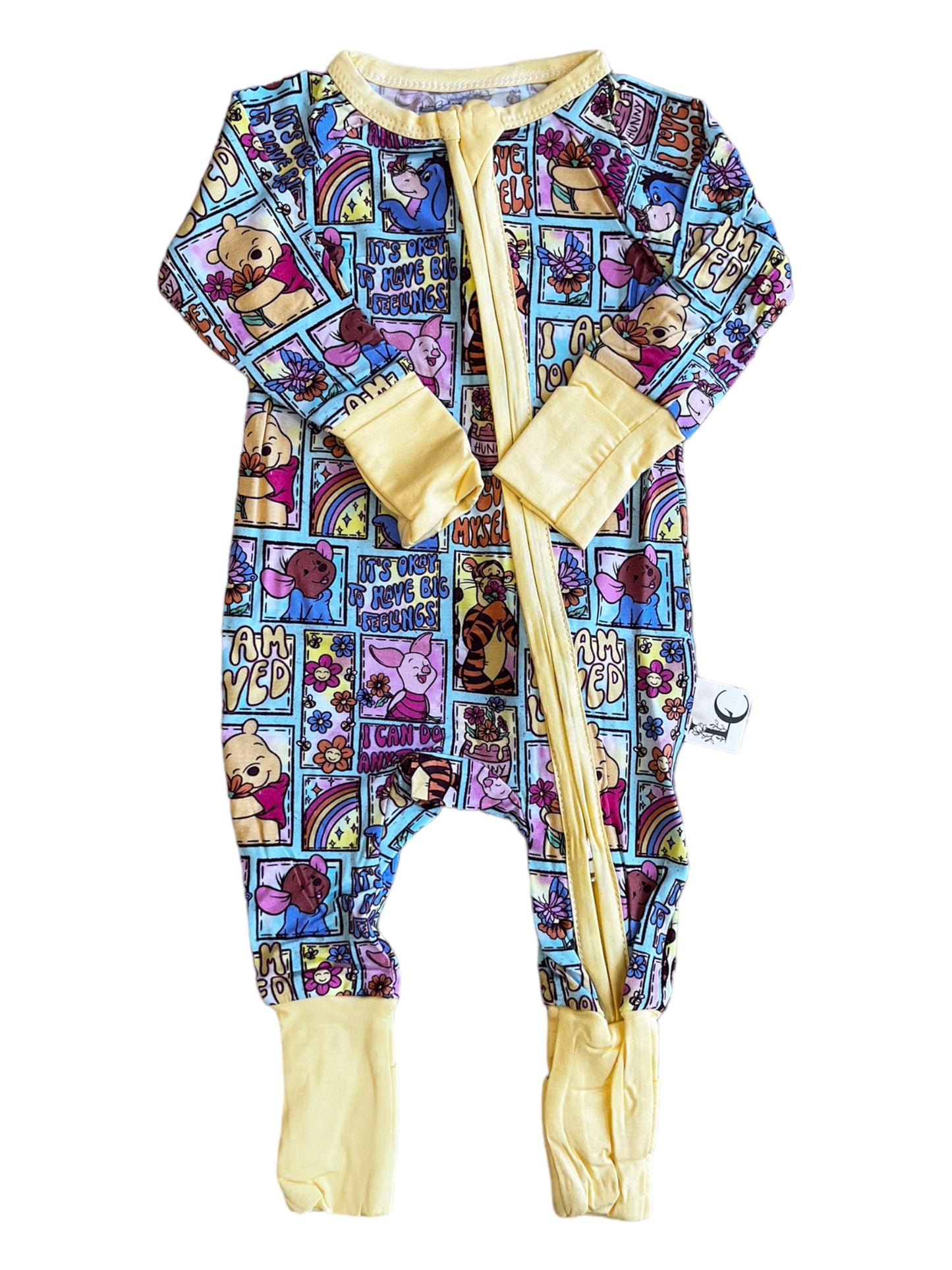 Affirmation bear onesie